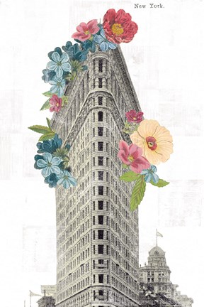 Framed Floral Flat Iron Print