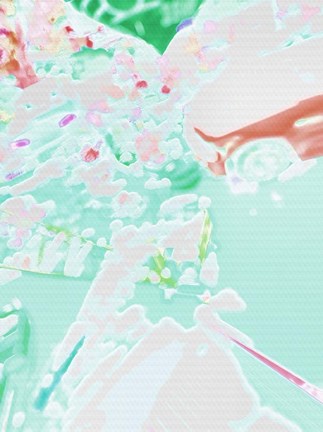 Framed Lips Apart Print