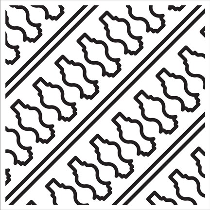 Framed Composizione Con Balaustra In Bianco E Nero Print