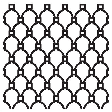 Framed Composizione Con Bottiglie In Bianco E Nero Print