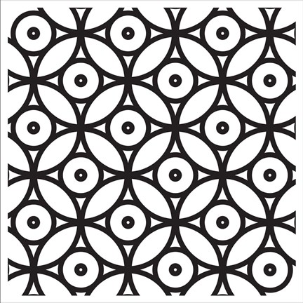 Framed Intersezioni Di Dischi In Bianco E Nero Print