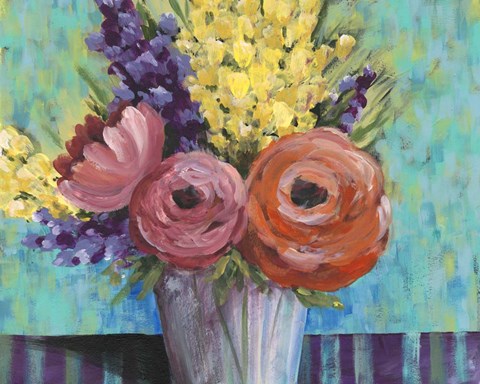 Framed Early Summer Blooms I Print