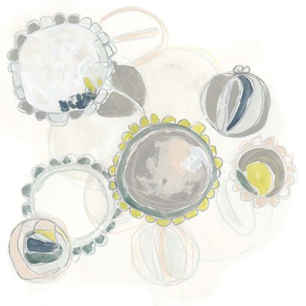 Framed Floral Scumble III Print