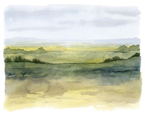 Framed Golden Strata I Print