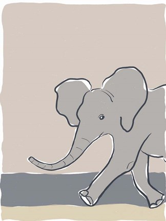 Framed Pastel Zoo III Print