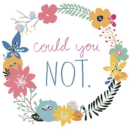 Framed Snarky Florals VIII Print