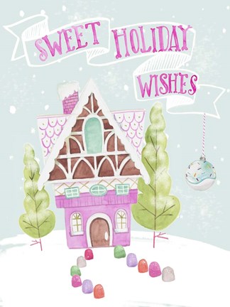 Framed Candy Christmas I Print