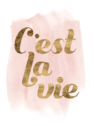 Framed La Vie in Pink IV Print