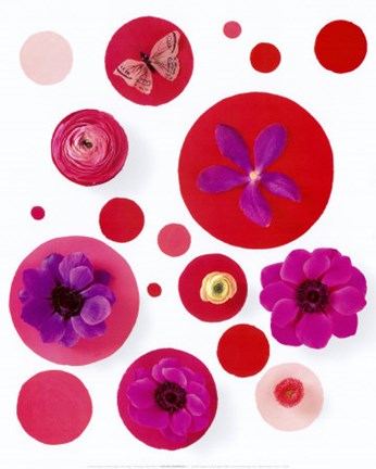 Framed Red Spots Print