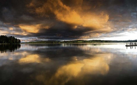 Framed Sunset Mt Helan Print