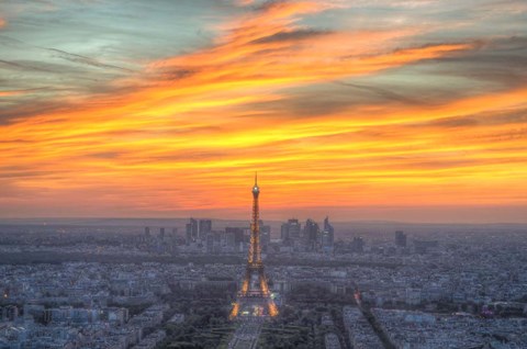 Framed Parisian Sunset Print