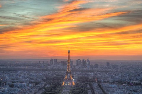 Framed Parisian Sunset Print