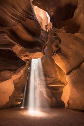 Framed Lighting Up Antelope Canyon Print