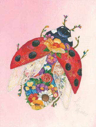 Framed Botanical Ladybug Print