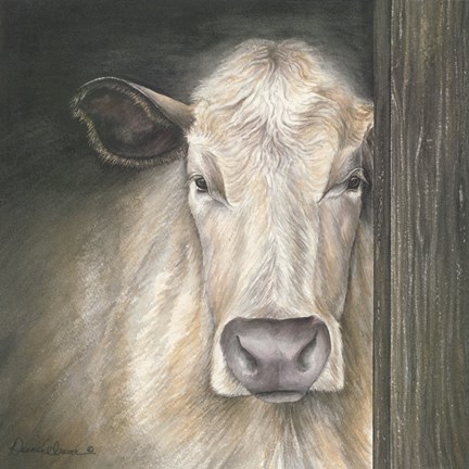 Framed Farm Animal - Cow Print