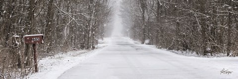 Framed Winter&#39;s Mail Print