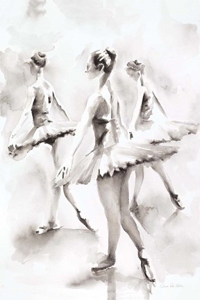 Framed Three Ballerinas Print
