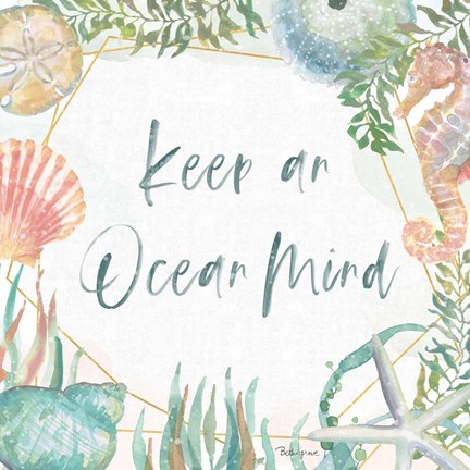 Framed Watercolor Coast III Print