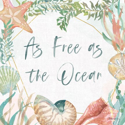 Framed Watercolor Coast II Print