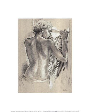 Framed Celine Looking Out Print