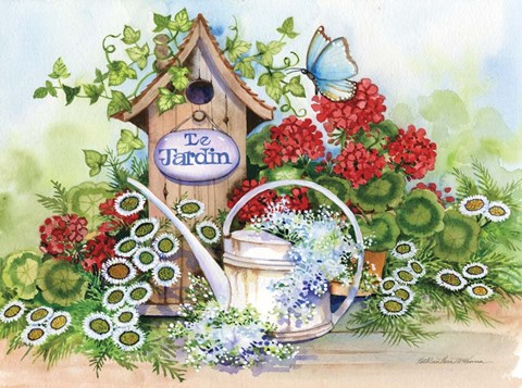 Framed Le Jardin Print