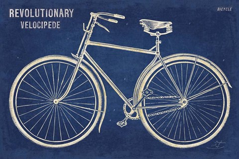 Framed Blueprint Bicycle Print