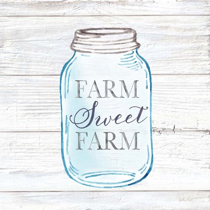 Framed Farmhouse Stamp Mason Jar Print