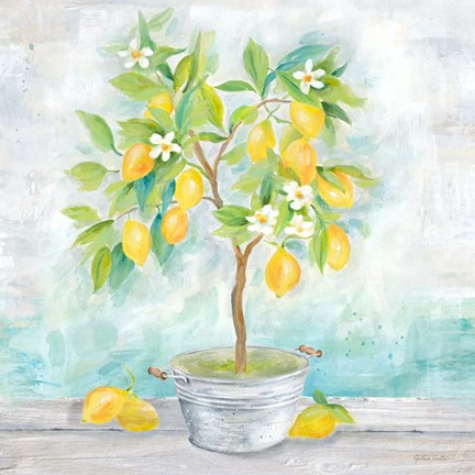 Framed Country Lemon Tree Print