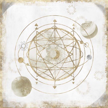 Framed Golden Galaxy II Print