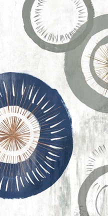 Framed Blue Spheres I Print