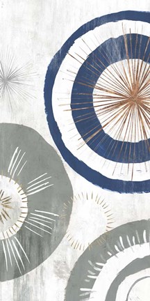 Framed Blue Spheres II Print