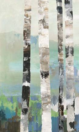 Framed Birchwood I Print