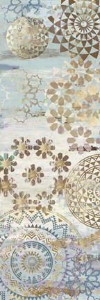 Framed Blue Mosaic II Print