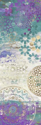 Framed Purple Mosaic I Print