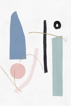 Framed Precision I Blush Print