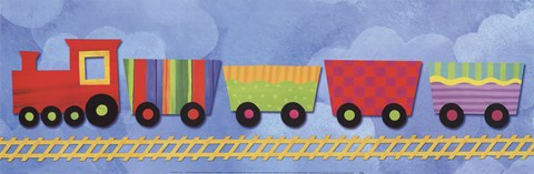 Framed Rainbow Train Print