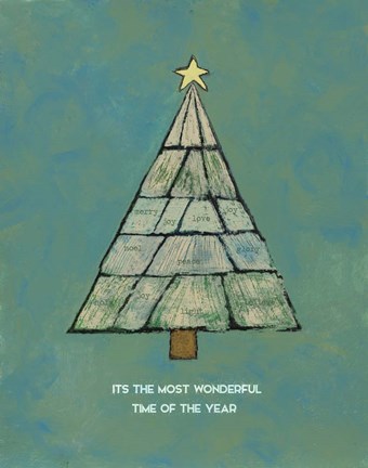 Framed Christmas Tree II Print