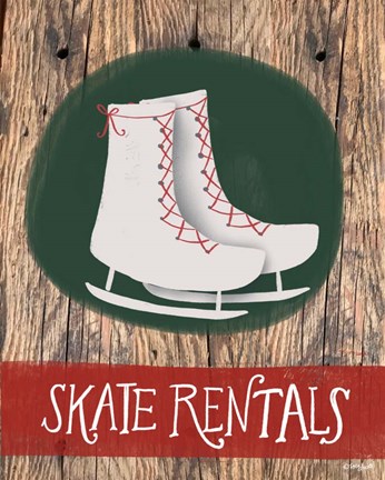 Framed Skate Rentals Print