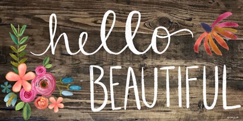 Framed Hello Beautiful II Print