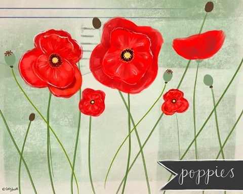 Framed Poppies Print