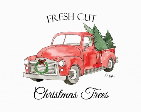Framed Fresh Christmas Trees Print