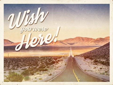 Framed Wish You Were Here Print