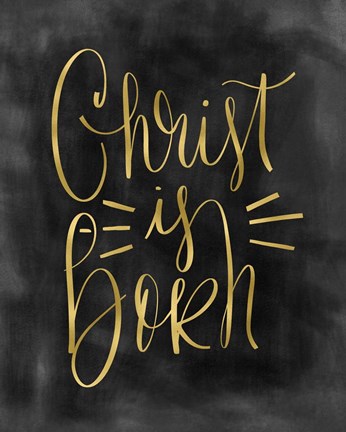 Framed Christ is Born Print