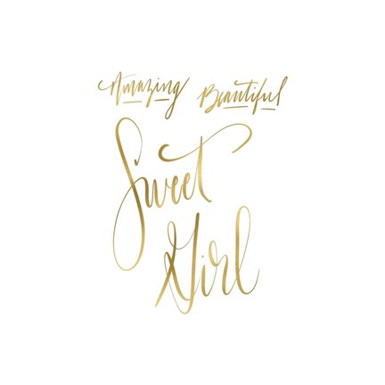 Framed Amazing Beautiful Sweet Girl Print