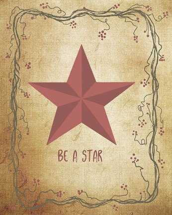 Framed Be a Star Print