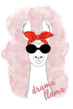 Framed Drama Llama Print