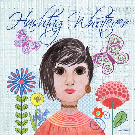 Framed Hashtag Whatever Print