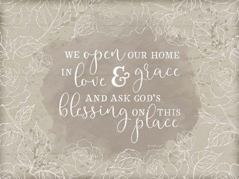 Framed We Open Our Homes II Print