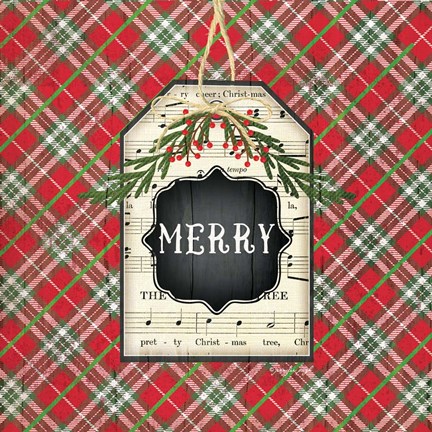 Framed Merry Christmas Plaid Print