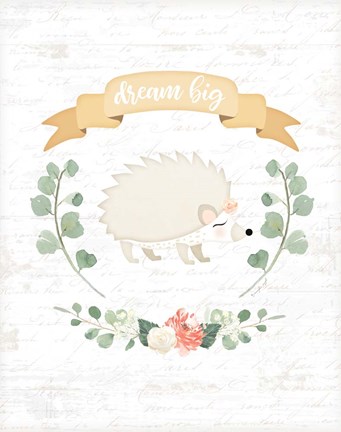 Framed Sweet Little Hedgehog Print